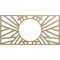 Ekena Millwork Hoover Wood Fretwork Pierced Ceiling Medallion, Hickory, 16"W x 8"H x 5 7/8"ID x 1/4"T CMWP16X08X0250HOHI - alternate 1